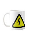 electric flash warning sign mugs