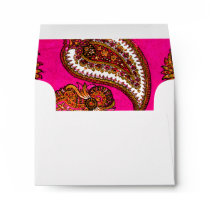 Electric Fuscia Paisley Envelopes