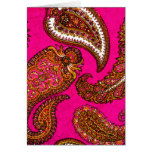 Electric Fuscia Paisley Note Cards