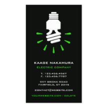 Electric "Go Green" Business Card