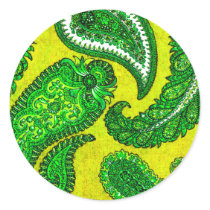 Electric Gold Paisley Envelope Seal Sticker