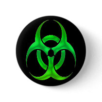 Electric Green Bio Hazard Pins