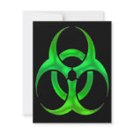 Electric Green Bio Hazard Custom Invites