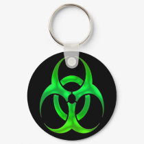Electric Green Bio Hazard keychains