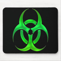 Electric Green Bio Hazard mousepads