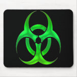 Electric Green Bio Hazard mousepads