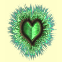 Electric Green Heart T-Shirt