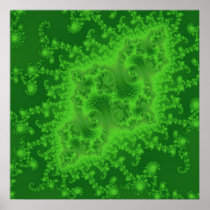 Electric Green Jellyfish Poster