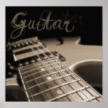 Electric Guitar 2 - Brown Posters