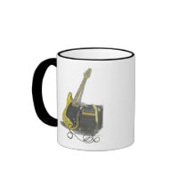 Electric Guitar & Amp Art Mug