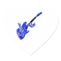 Electric Guitar and hands, blue version Sticker