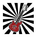 Electric guitar and psychedelic background t-shirts