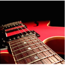 Electric Guitar Close Up - Original Red photo sculptures