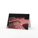Electric Guitar Close Up Photo 6 String- Red cards