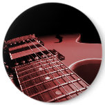 Electric Guitar Close Up - Red Pinback Buttons