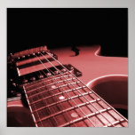 Electric Guitar Close Up - Red Print