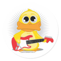 Electric Guitar Duck stickers