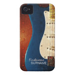 Electric Guitar Grunge Custom Name iPhone 4 Case