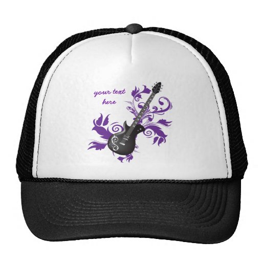 Guitar Player Hats and Guitar Player Trucker Hat Designs