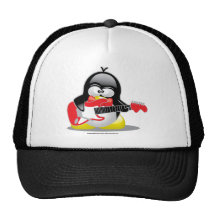 Electric Guitar Penguin Mesh Hat