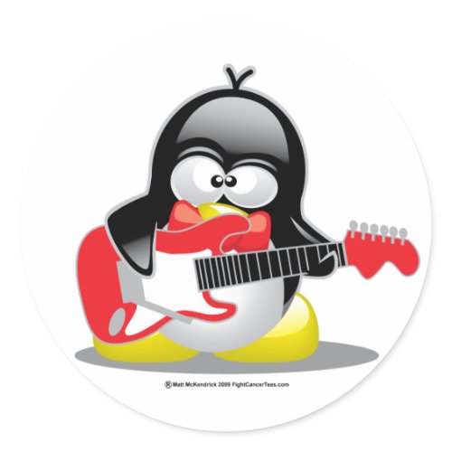 Electric Guitar Penguin sticker