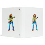 Electric Guitar Player Graphic Image Blue Pants binders