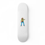 Electric Guitar Player Graphic Image Blue Pants Custom Skate Board