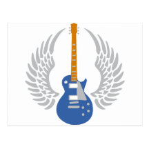 Electric guitar postcard