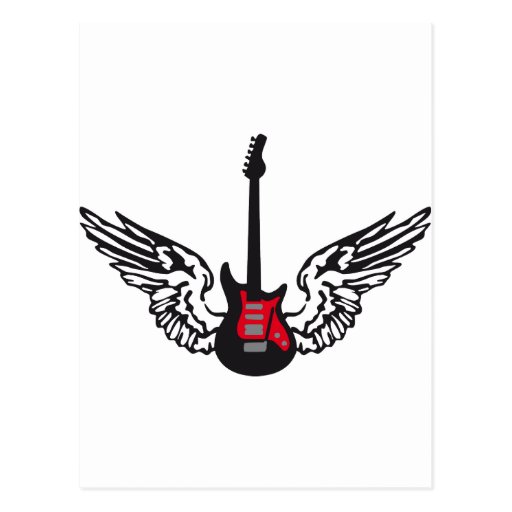 Electric guitar postcard
