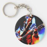 Electric Guitar Poster Art Keychains