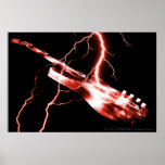 ELECTRIC GUITAR red Poster