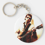Electric Guitar Sepia Keychain