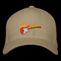Electric Guitar With Flames Embroidered Cap embroidered hats