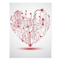 Electric Heart Postcard postcards