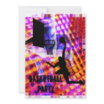 Electric Light Chaos Dunk Basketball Party Personalized Invites