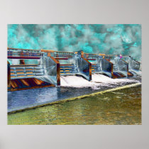 Electric Light Waterway Posters