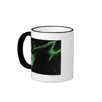ELECTRIC LIGHTNING BLACK GREEN mugs