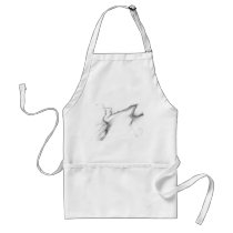 ELECTRIC LIGHTNING WHITE GREY aprons