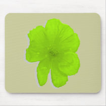 Electric Lime/ PopArt Flower mousepads by RLMdesignes Electric Lime/ PopArt Flower mousepads