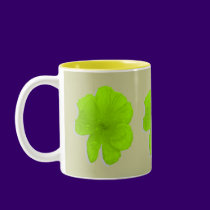 Electric Lime/ PopArt Flower mugs