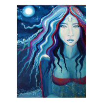 Electric Moon - Goddess/Fantasy Art Print by SusanRodio Electric Moon - Goddess/Fantasy Art Print