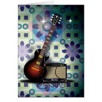 Electric n' Amp Classic Sunburst Greeting Cards