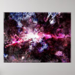 Electric Nebula Digital Art Poster