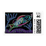 Electric Neon Parrotfish Stamps