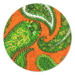electric, orange, green, paisley, paislies,