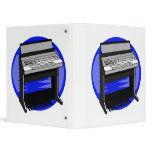 Electric Organ Blue Background Music Graphic binders
