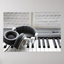Electric Piano Keyboard Poster