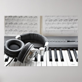 Electric Piano Keyboard Poster