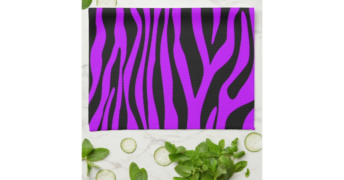 Electric Purple Zebra Stripes Animal Print Hand Towel Zazzle