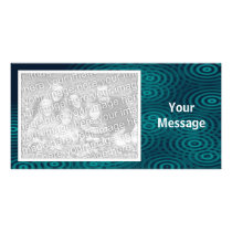 Electric Rain - Teal photo cards by artberry Electric Rain - Teal photo cards